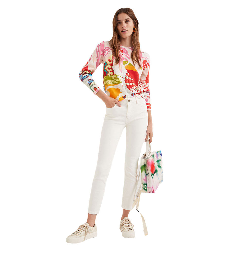 Maglia Desigual stampa tropicale