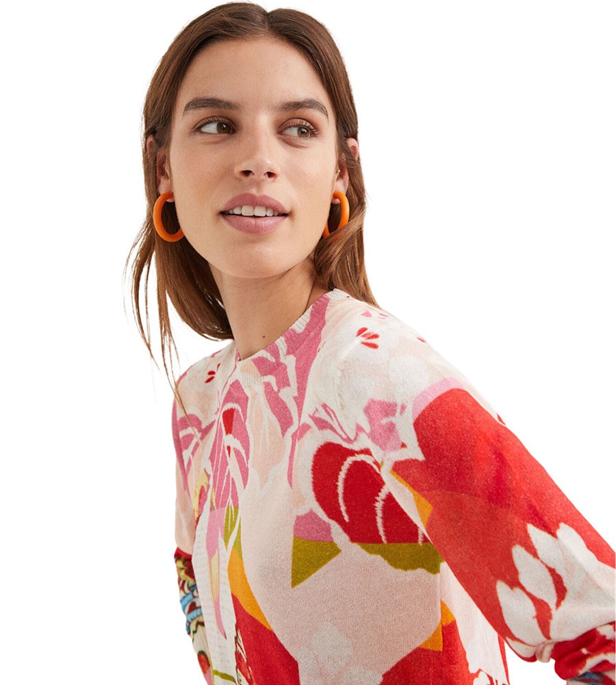 Maglia Desigual stampa tropicale