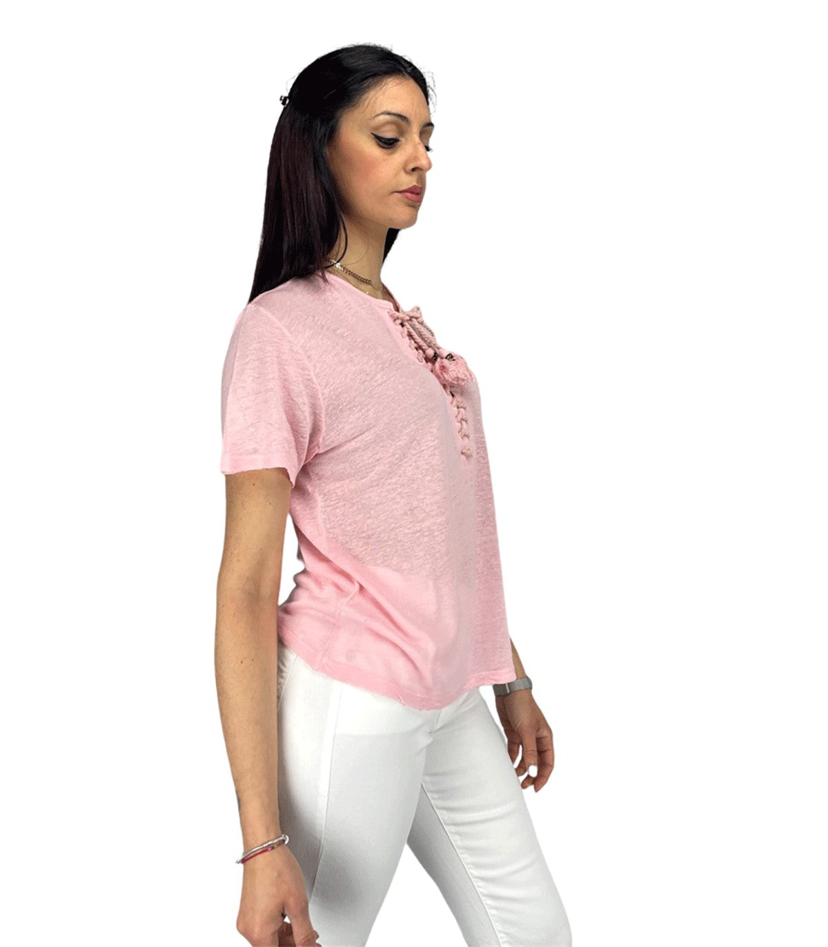 T-shirt in lino Roy Roger's