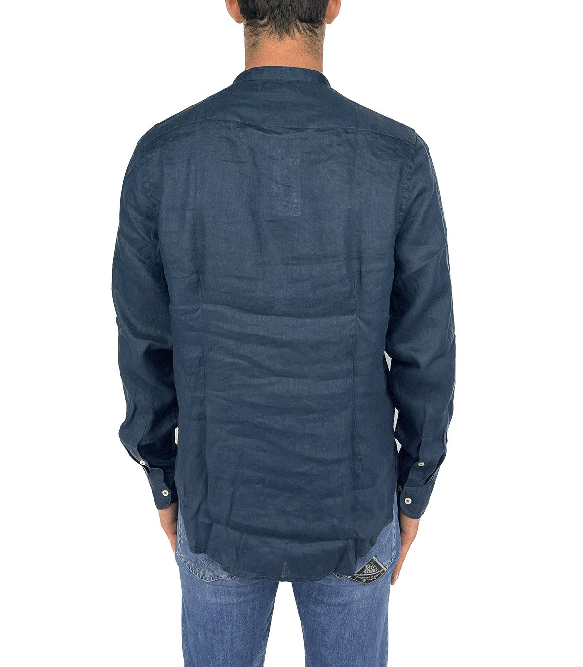 Camicia di lino collo alla coreana