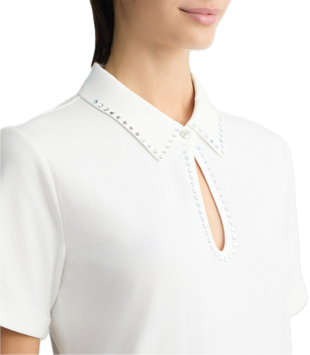 Polo con strass Donna Liu Jo
