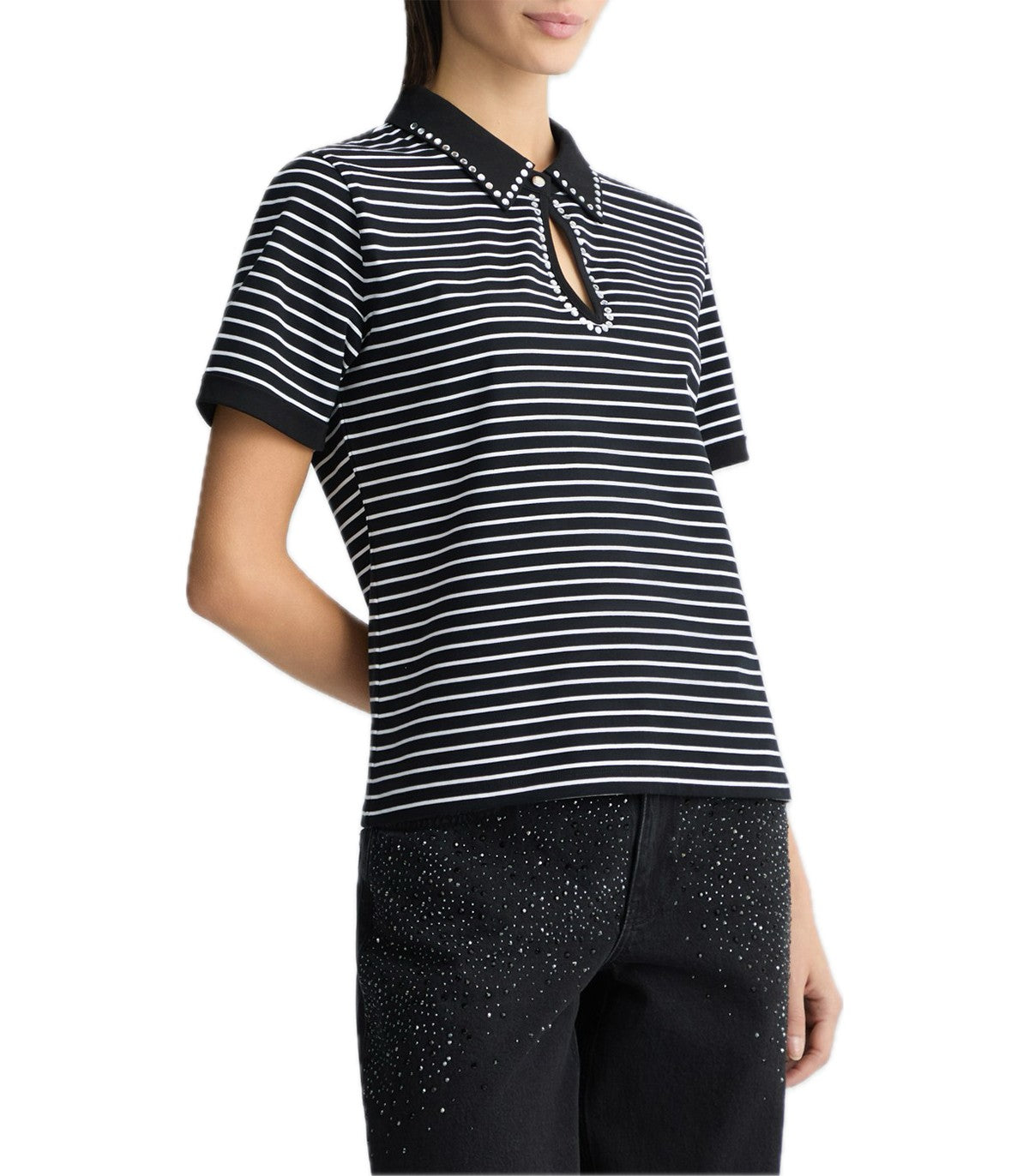 Polo con strass Donna Liu Jo