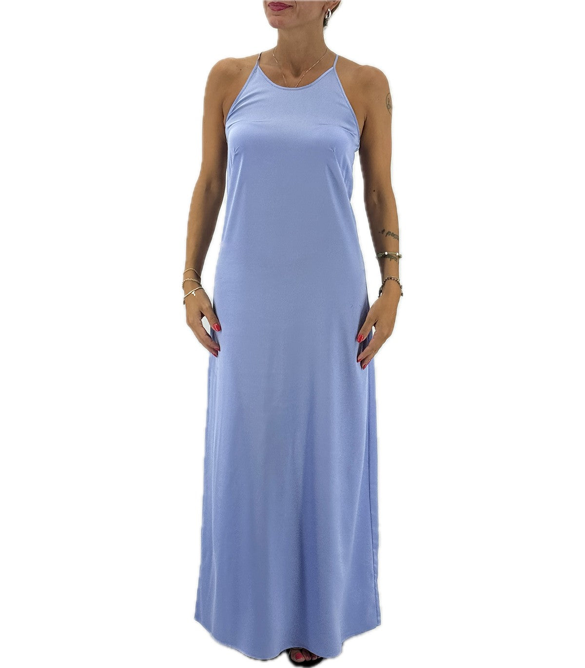 Abito lungo in raso Donna Anis