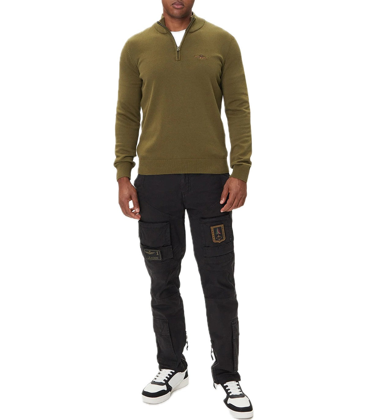 Maglia mezza zip Uomo Aeronautica