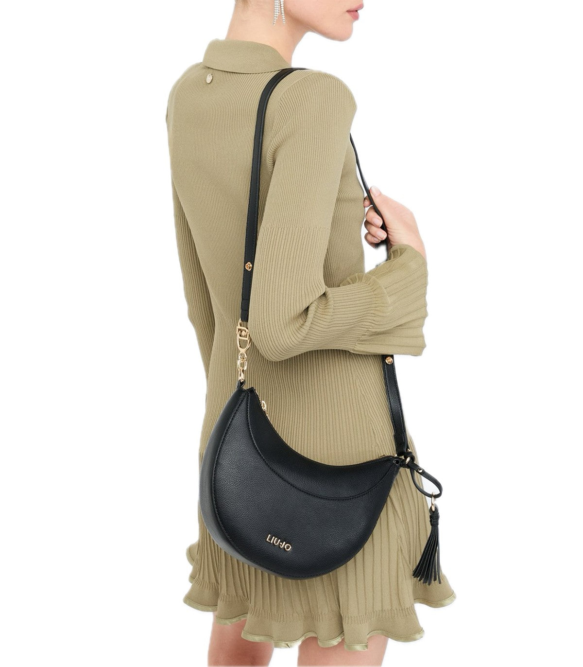 Borsa a spalla media con charm Liu Jo
