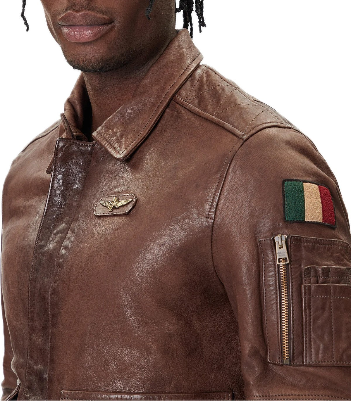 Giubbotto Pilot di pelle Aeronautica