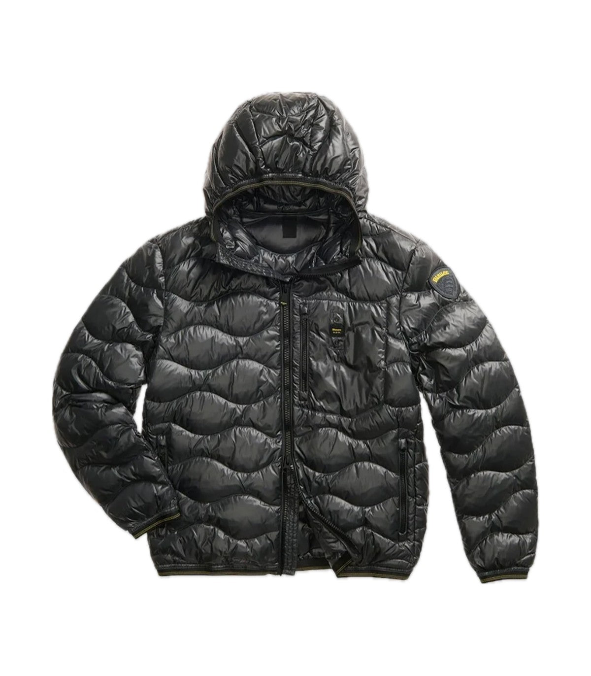 Piumino ad onde Uomo Blauer Wave