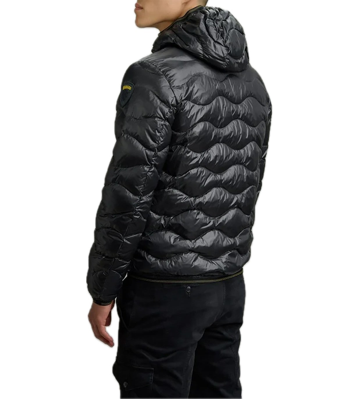 Piumino ad onde Uomo Blauer Wave