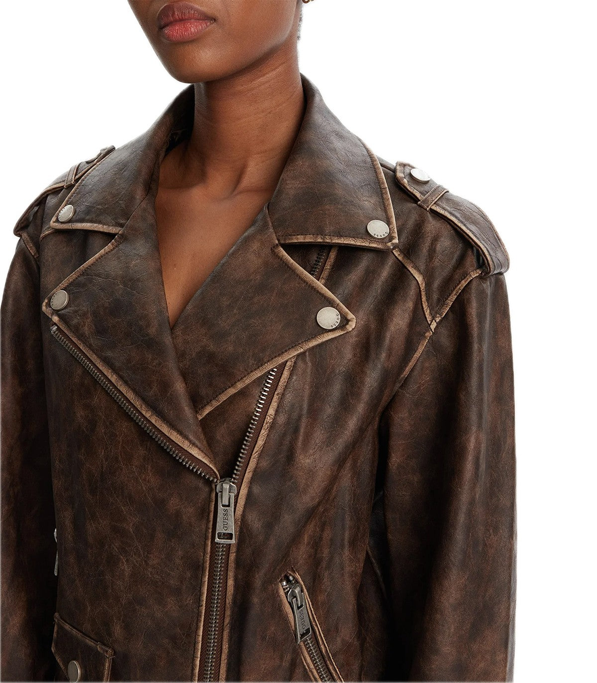 Giubbotto di pelle Guess