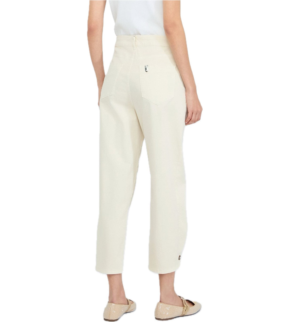 Pantaloni balloon con bottone gioiello L
