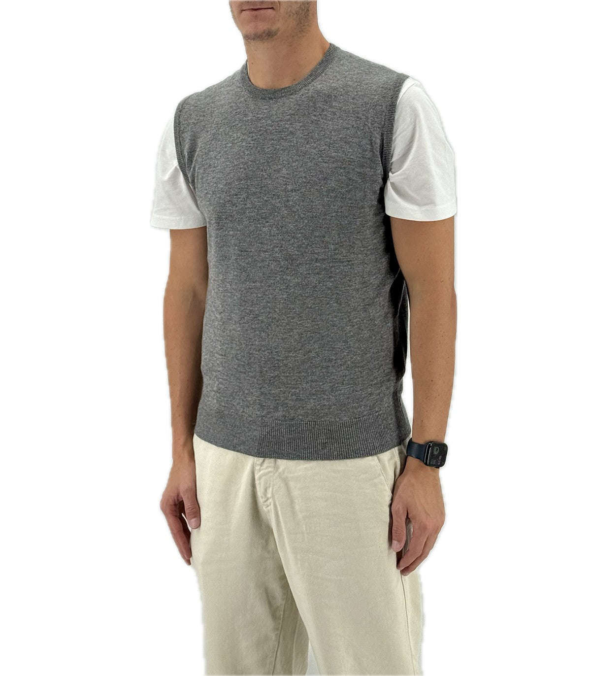 Gilet Uomo misto cashmere Blue Cashmere