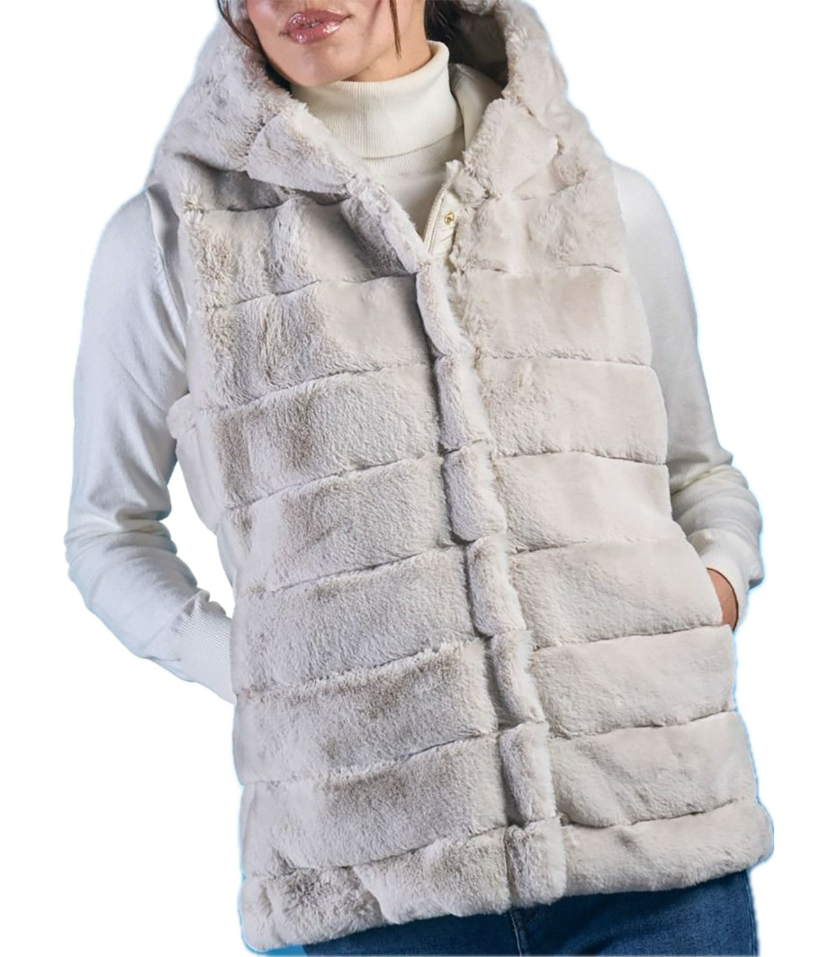 Gilet in ecopelliccia Donna Virginia Blu