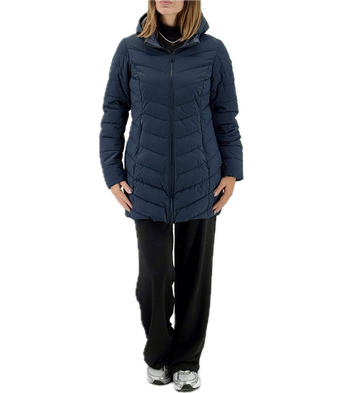 Piumino Donna Virginia Blu Fioritura
