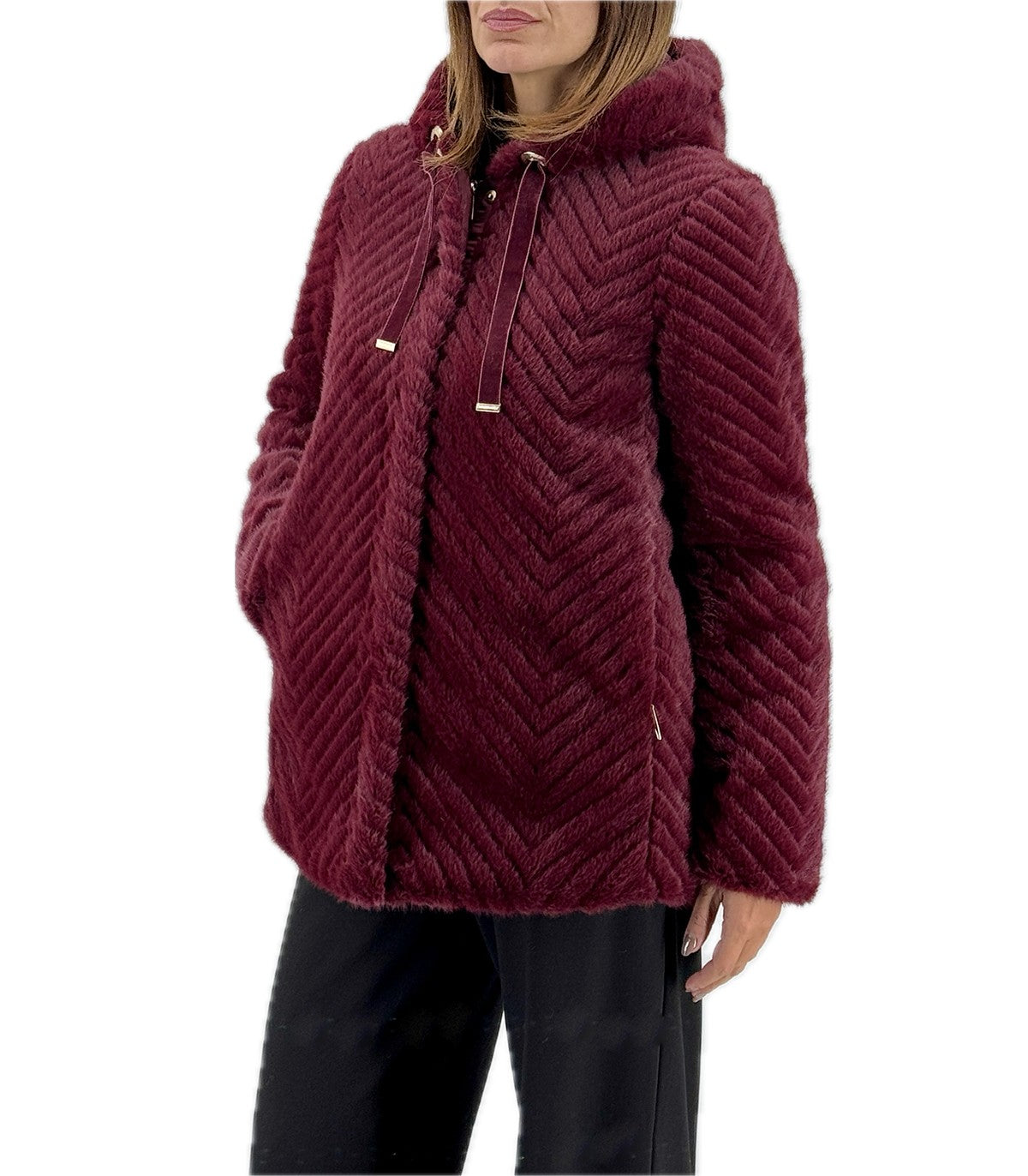 Eco pelliccia Donna Virginia Blu Miele