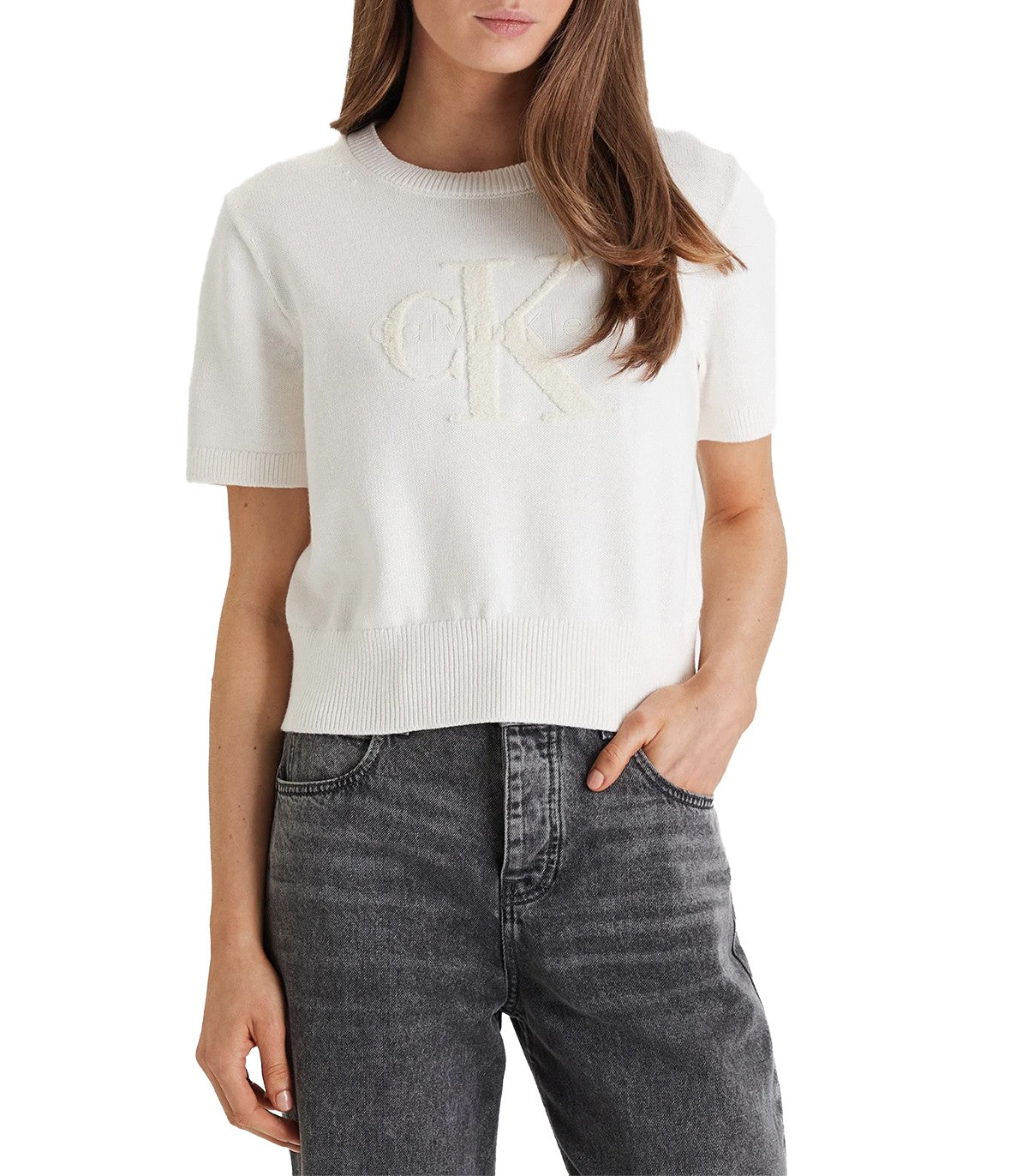 Maglia monologo corta Calvin Klein