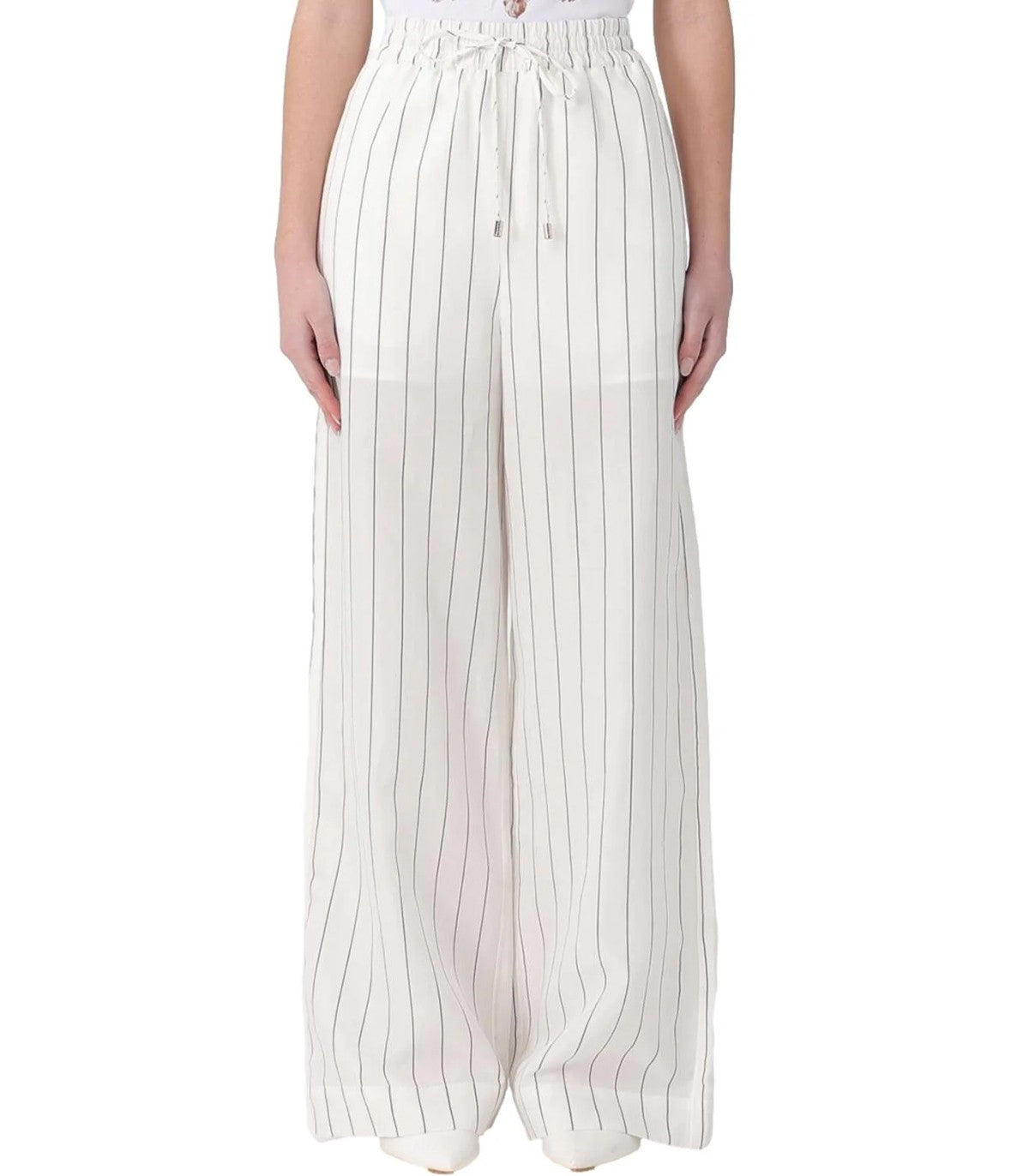 Pantaloni misto lino Liu Jo