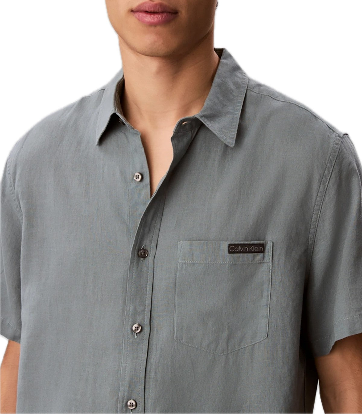 Camicia misto lino Uomo Calvin Klein