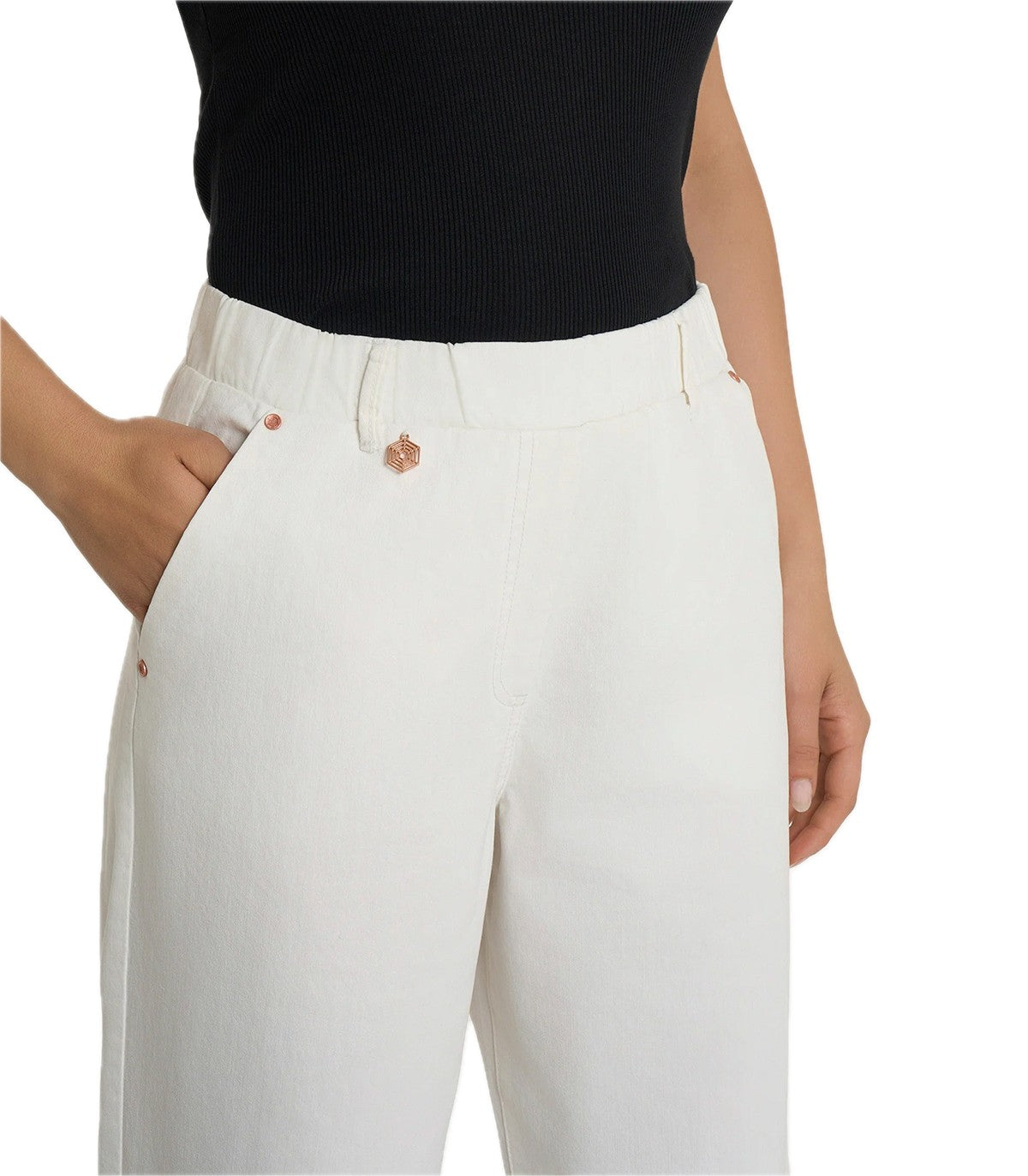 Jeans a carota con tasche in Light Denim