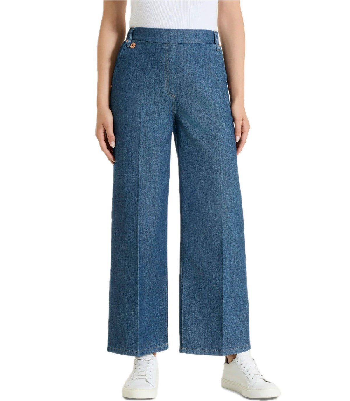 Jeans ampio alla caviglia in Light Deni