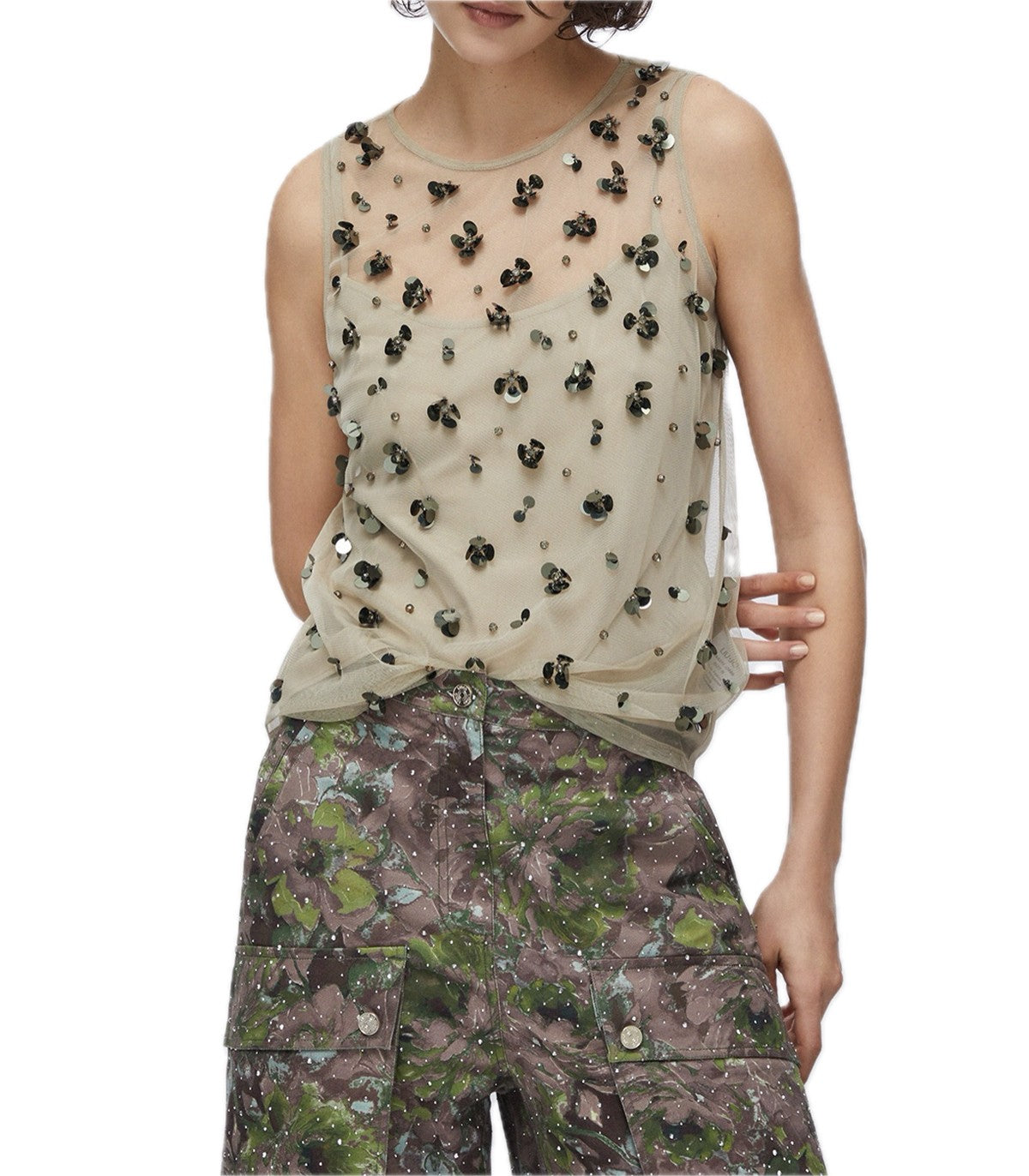 Top in tulle ricamato Liu Jo