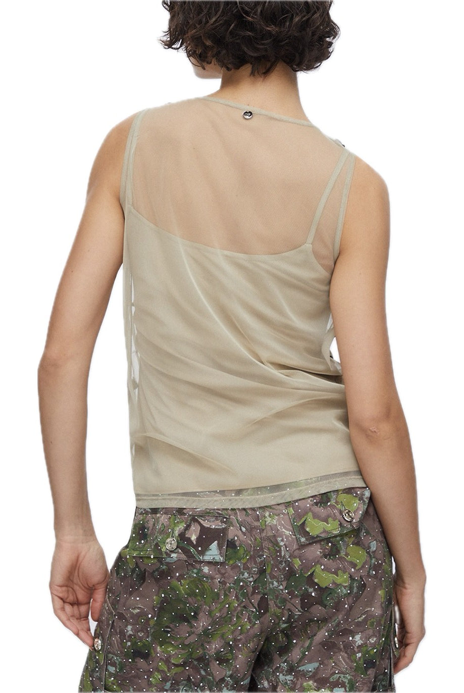 Top in tulle ricamato Liu Jo