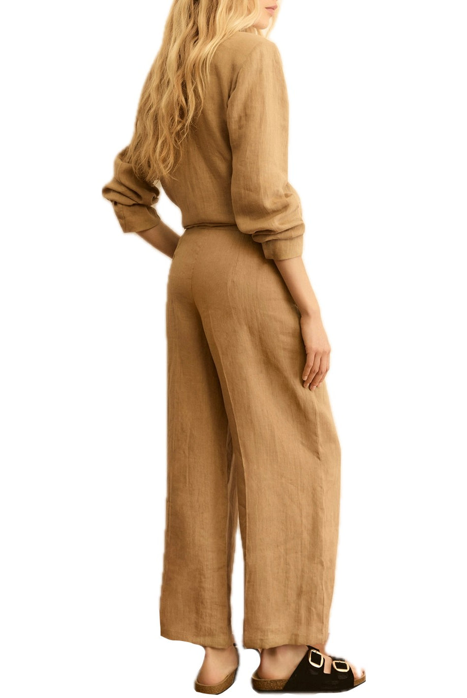 Pantaloni dritti in lino Emme Marella Ca