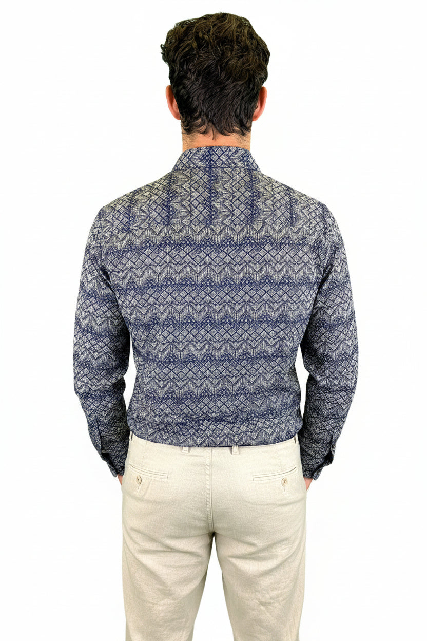 Camicia Serafino con collo alla Koreana