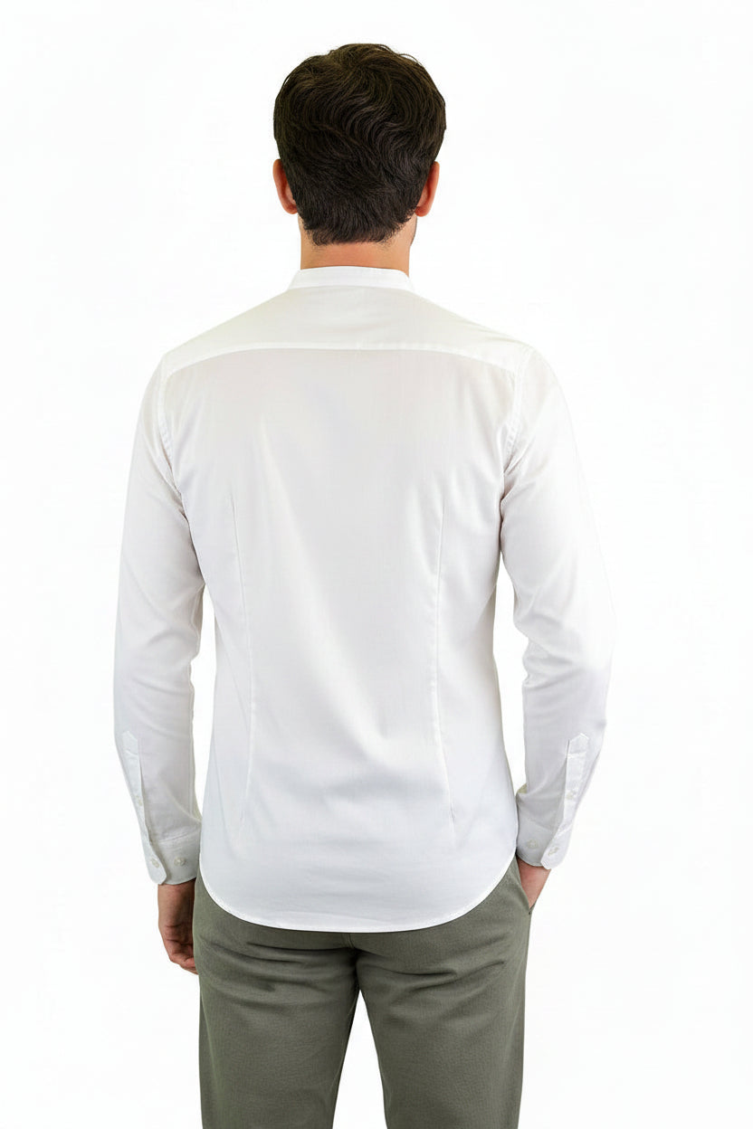 Camicia cotone collo alla Koreana