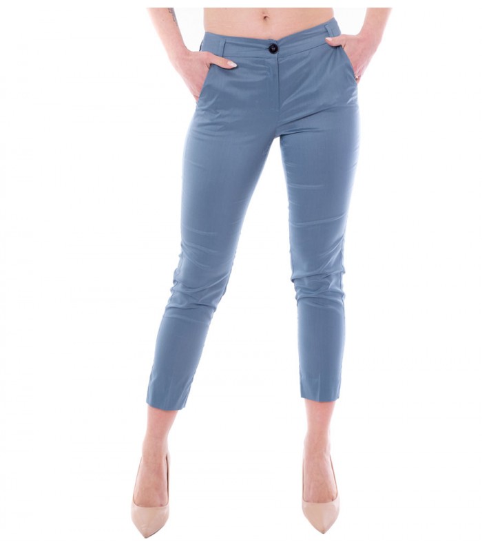 Pantaloni slim in popeline Donna Emme Marella