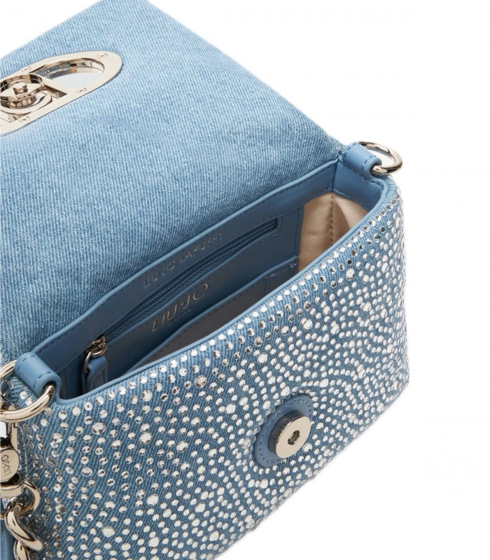 Borsa piccola in denim con strass Liu Jo