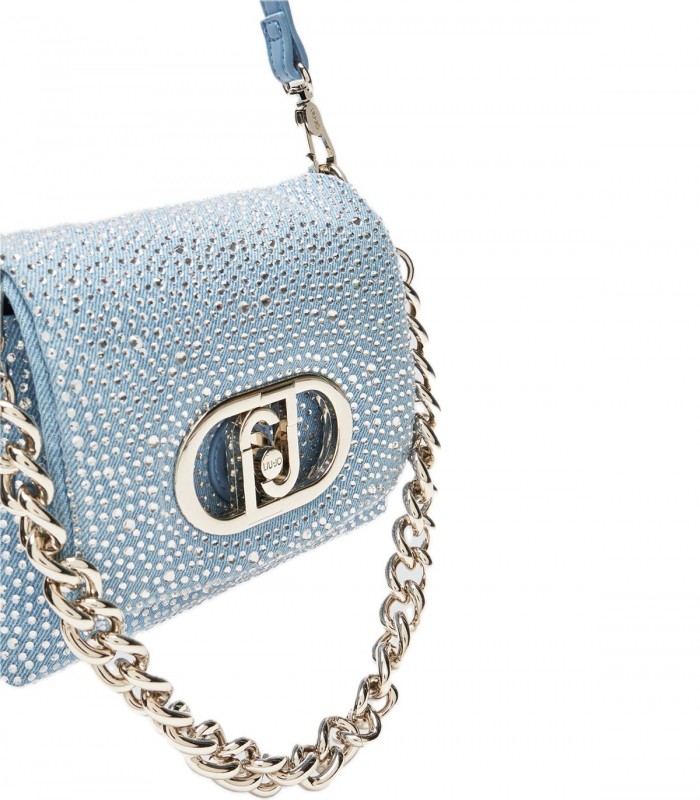 Borsa piccola in denim con strass Liu Jo