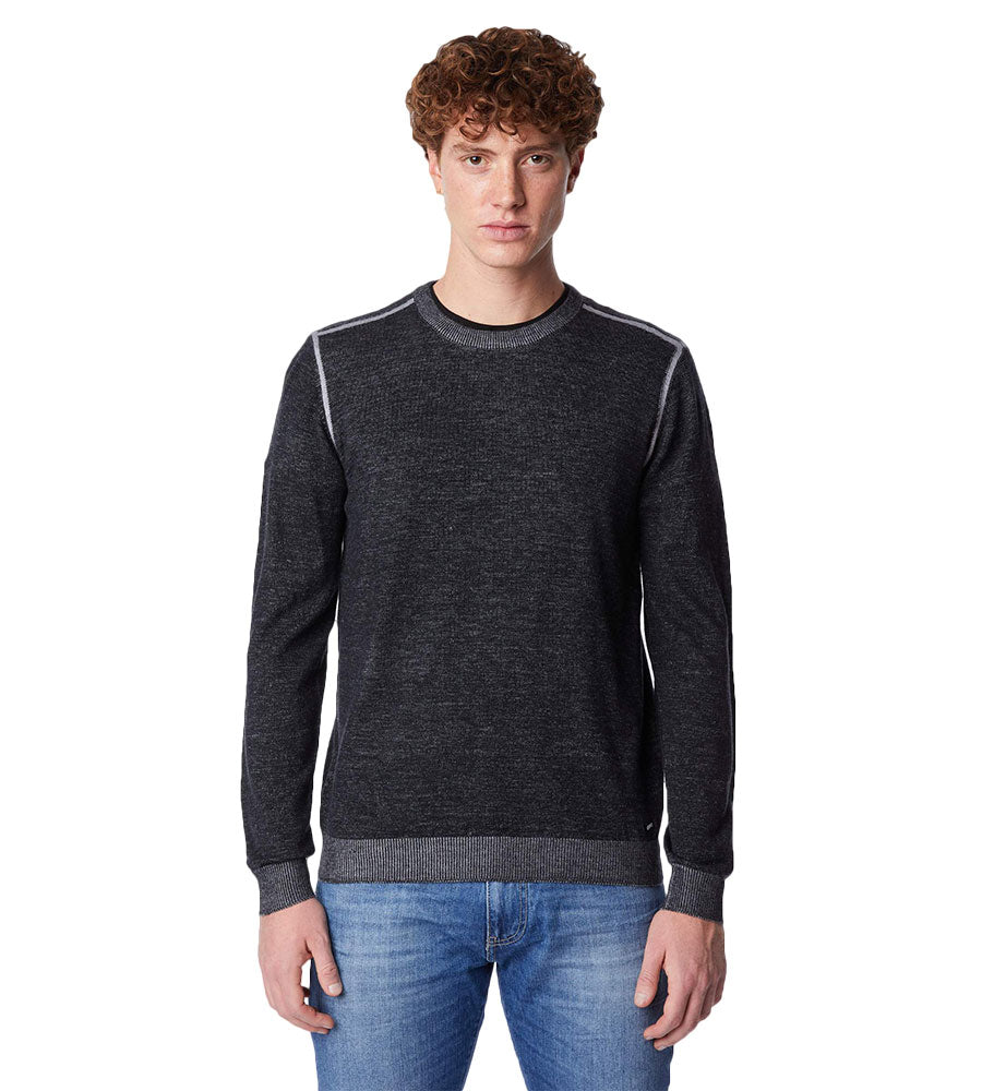 Maglia girocollo misto lana