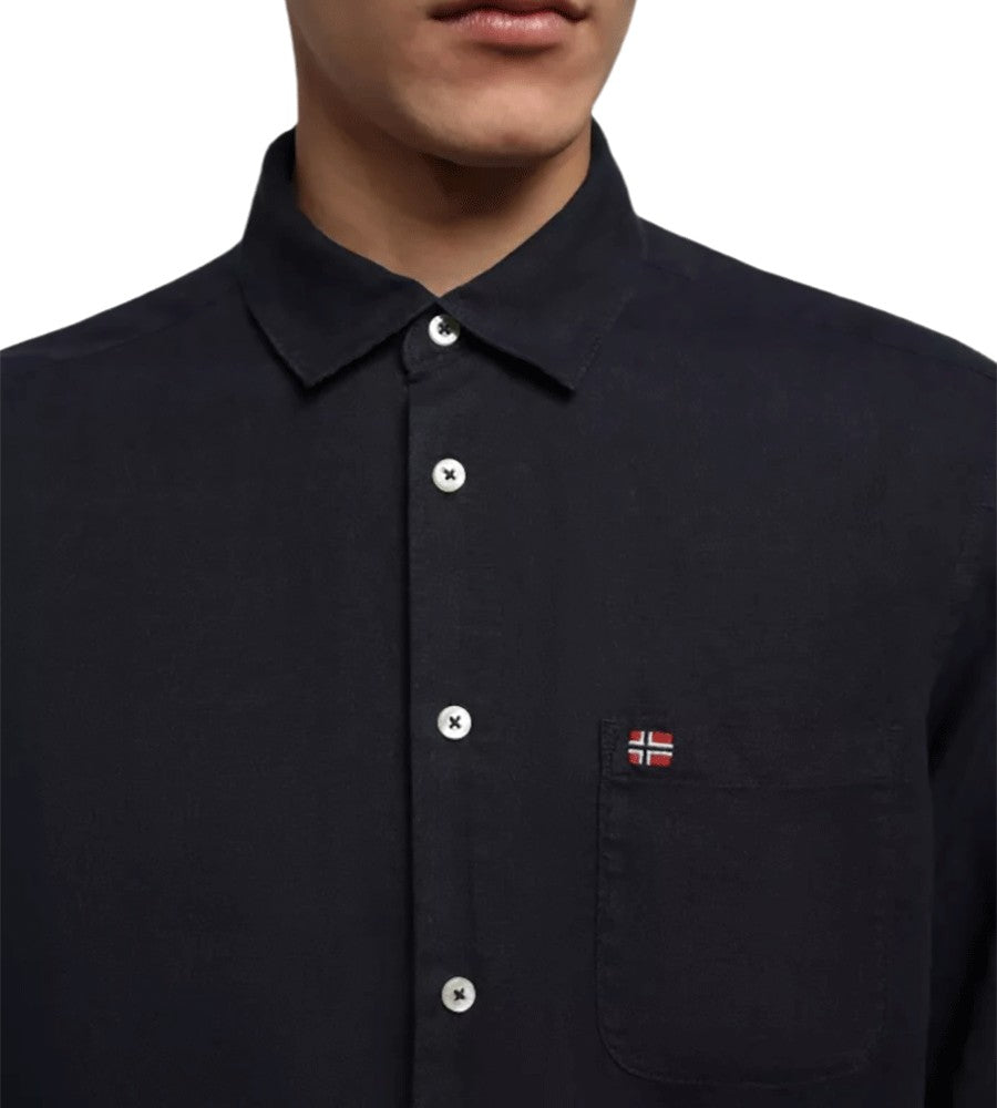Camicia di lino Napapijri Creton