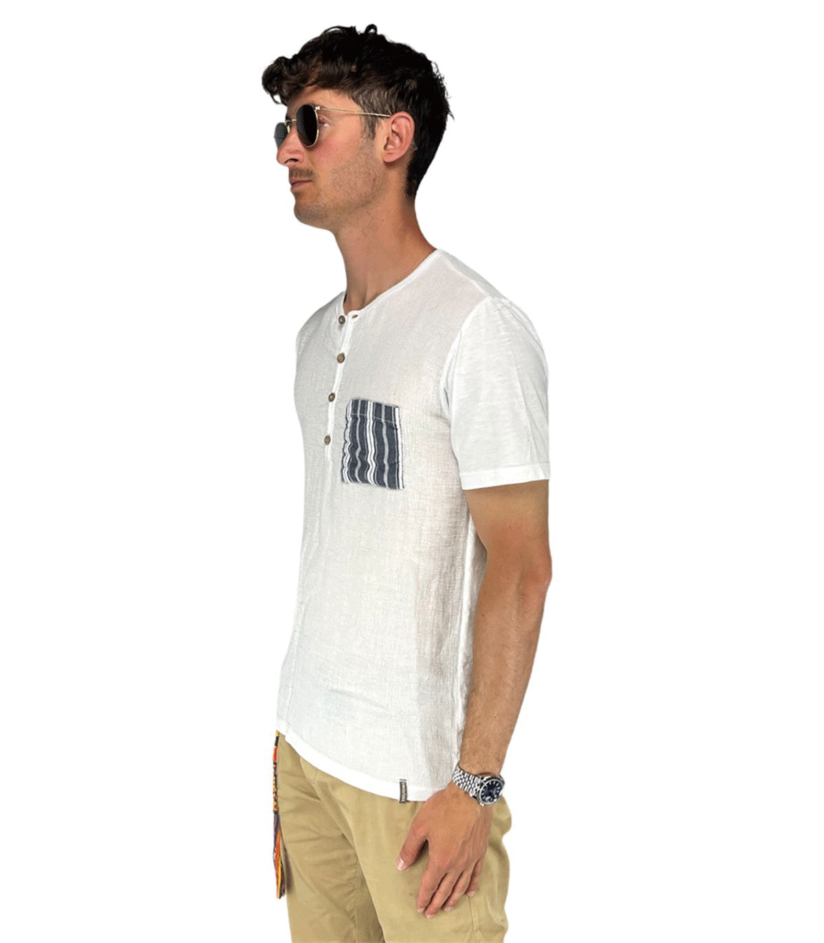 T-shirt misto lino In My Hood