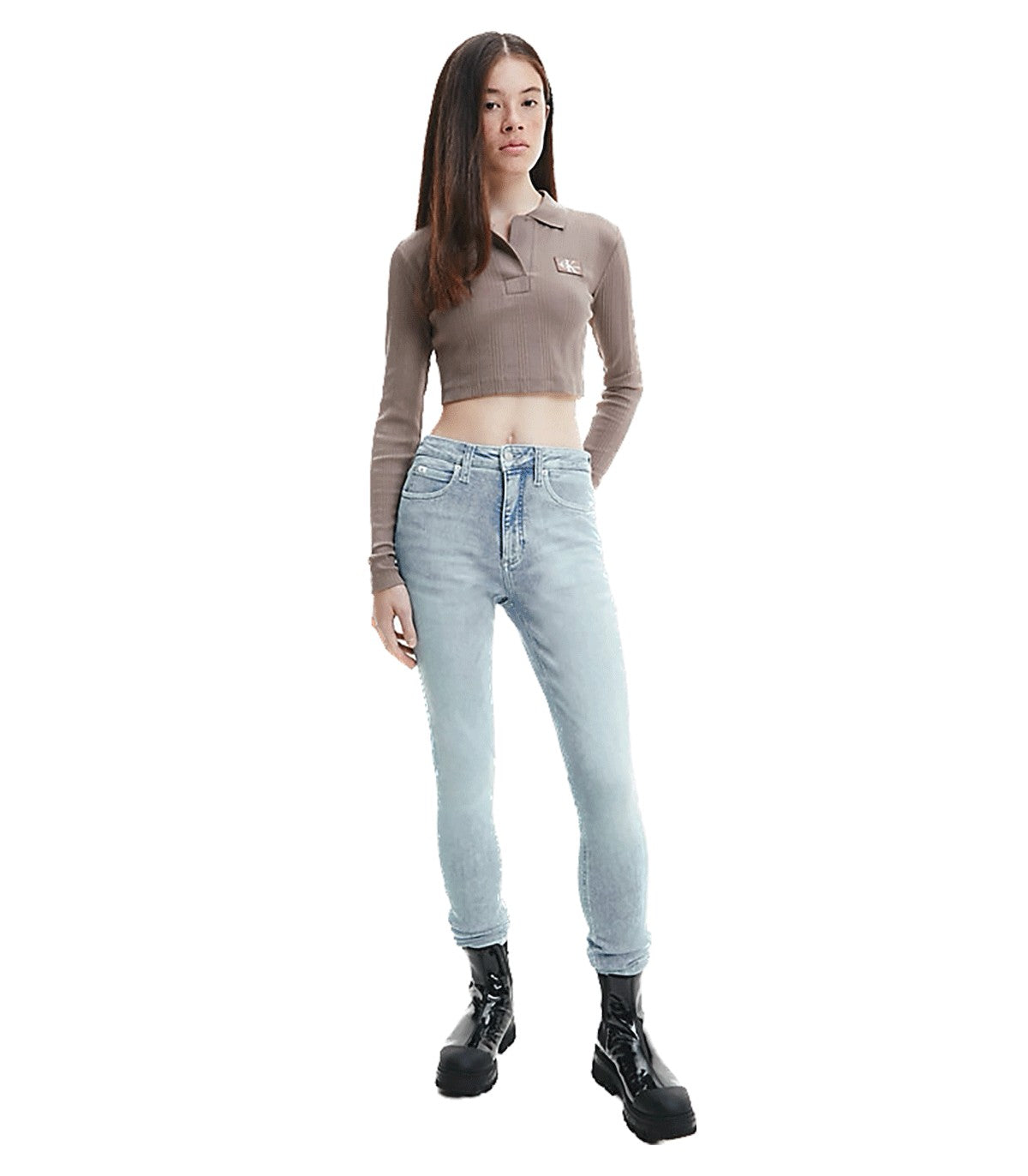 Jeans Donna super skinny vita alta
