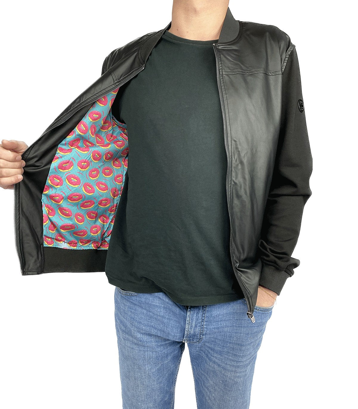 Bomber in ecopelle da Uomo