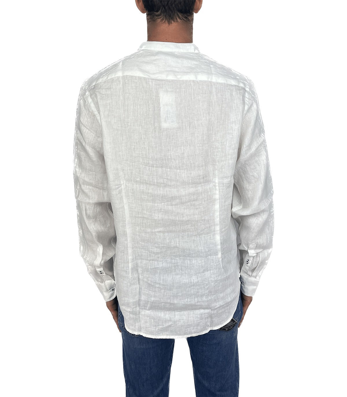 Camicia di lino collo alla coreana