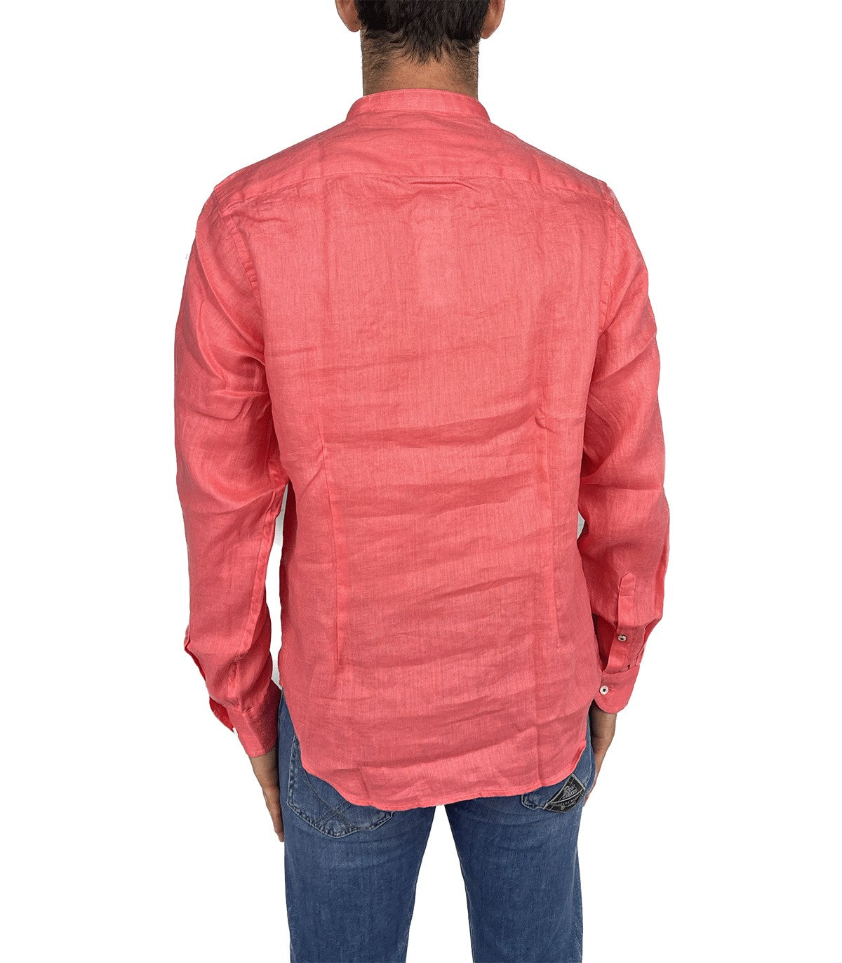 Camicia di lino collo alla coreana