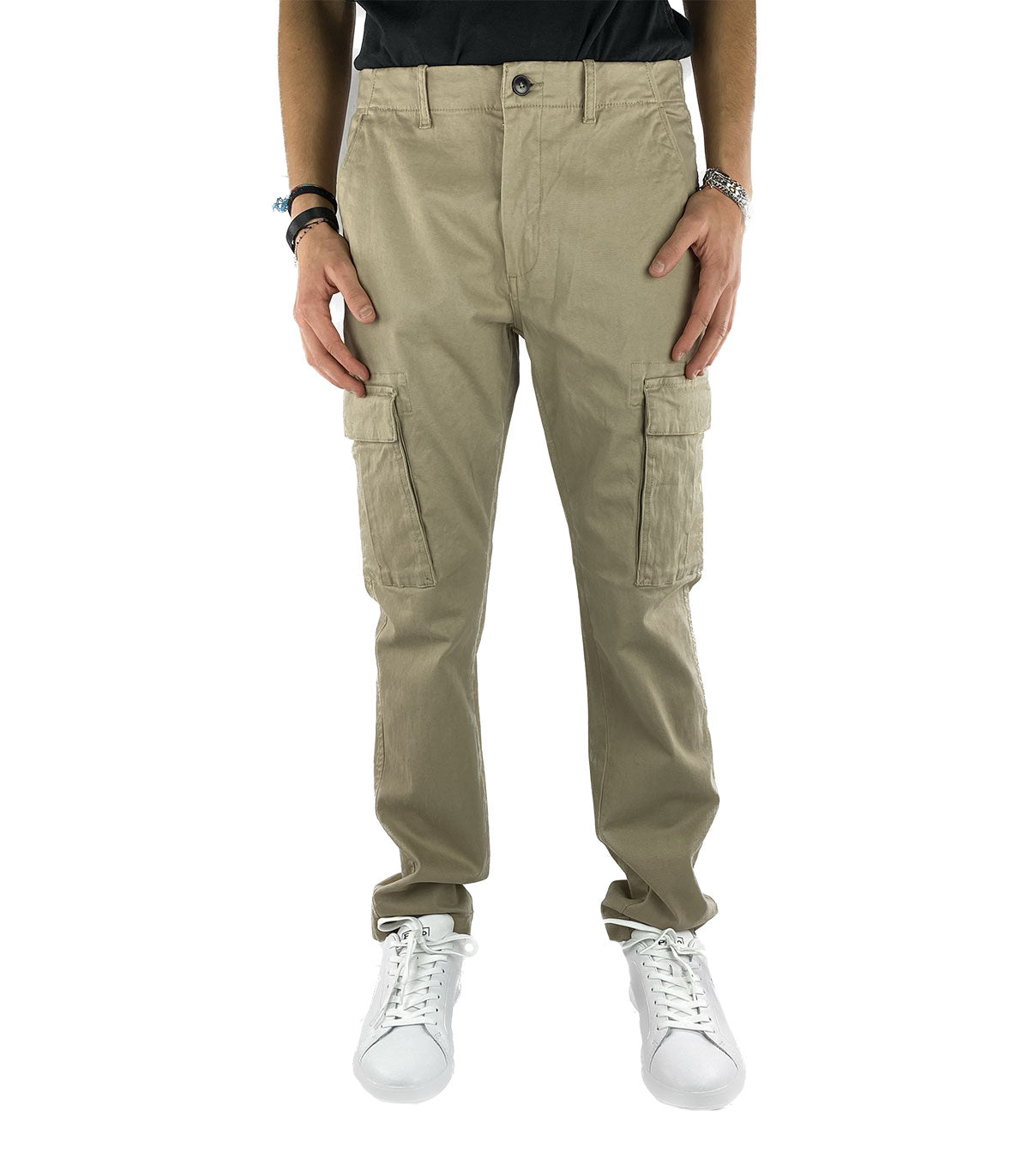 Pantaloni Cargo Uomo Borghese