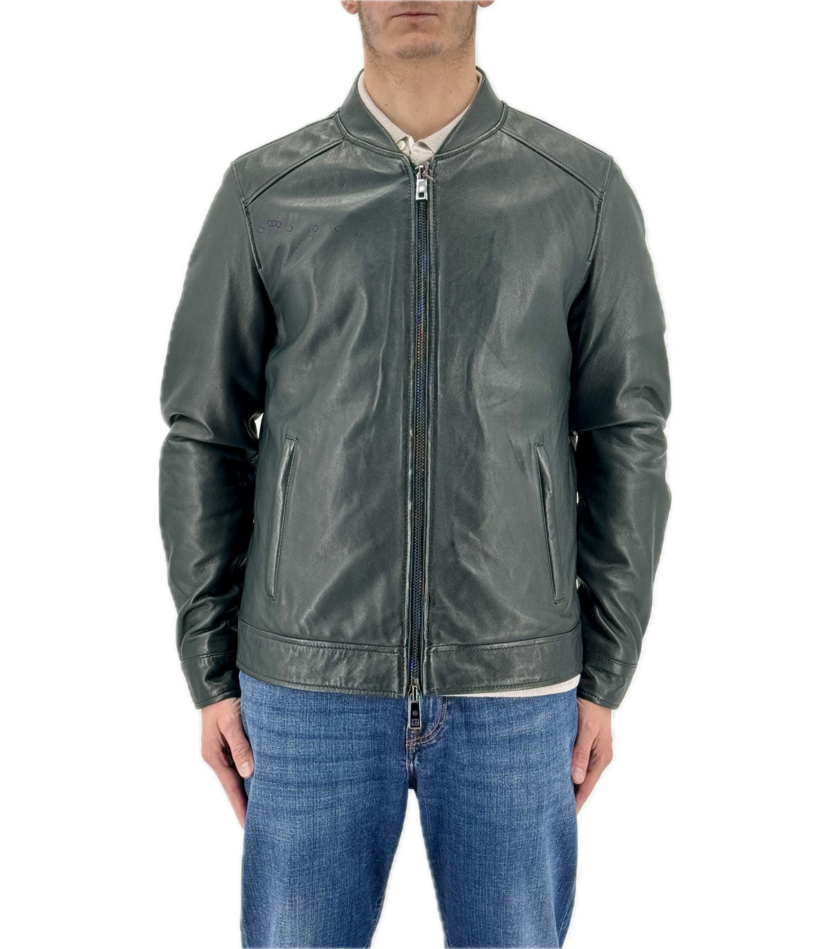 Giubbotto di pelle Uomo Milestone George