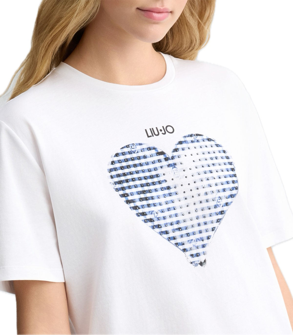T-shirt con strass Donna Liu Jo