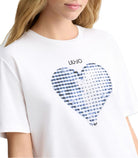 T-shirt con strass Donna Liu Jo
