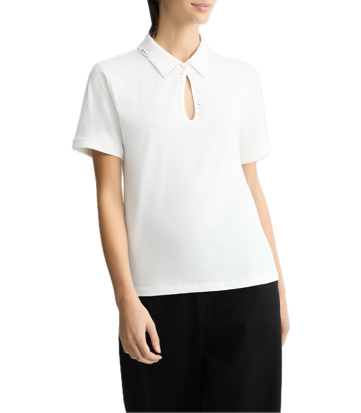 Polo con strass Donna Liu Jo
