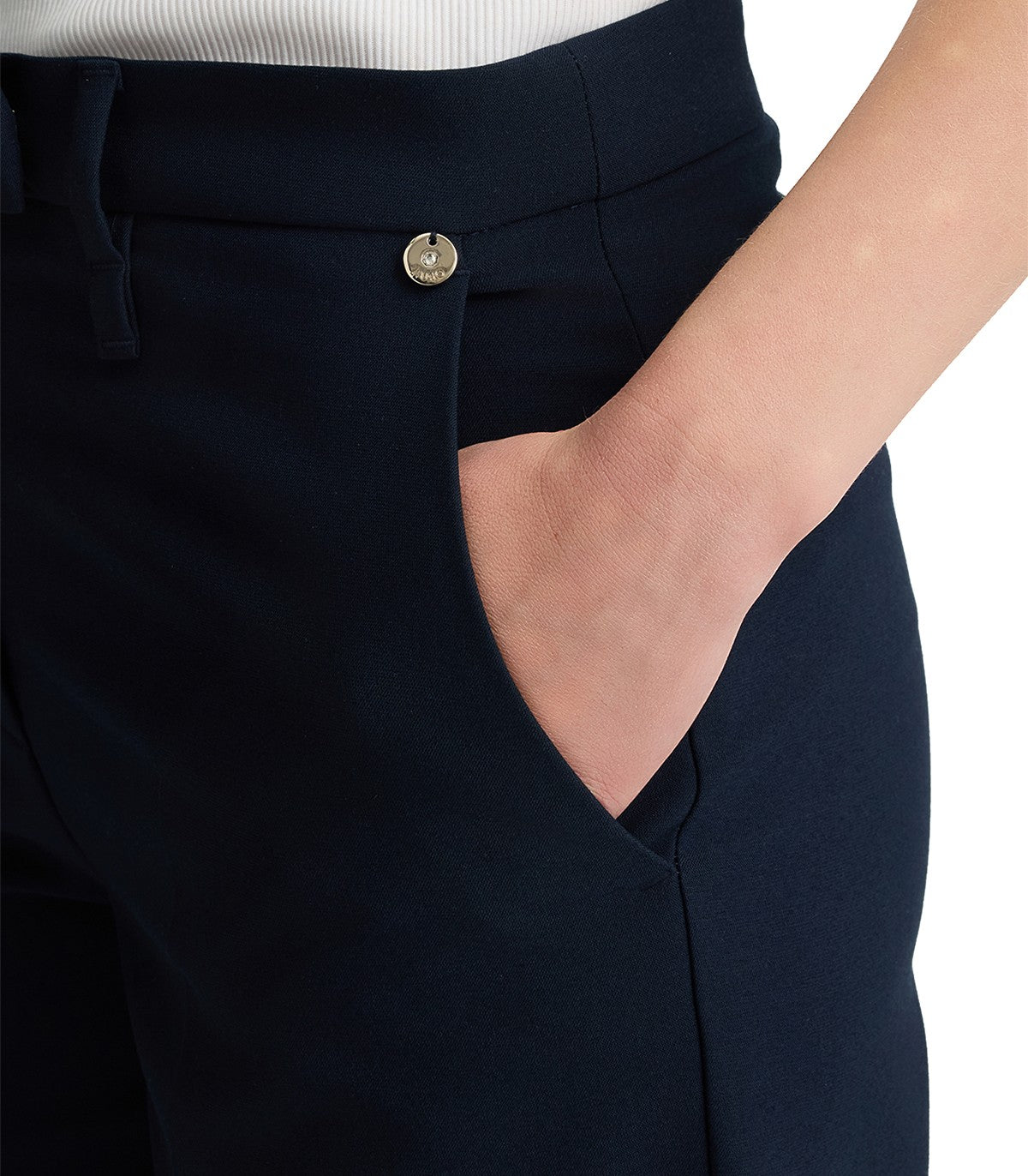 Pantaloni straight in piquet Liu Jo