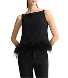Top con piume Donna Liu Jo