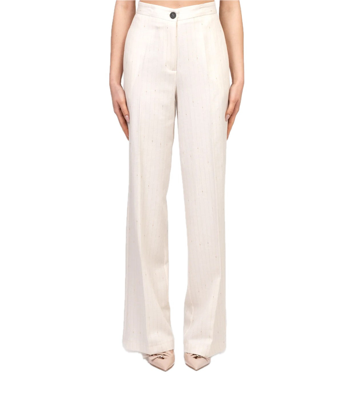 Pantaloni palazzo gessati Donna Vicolo