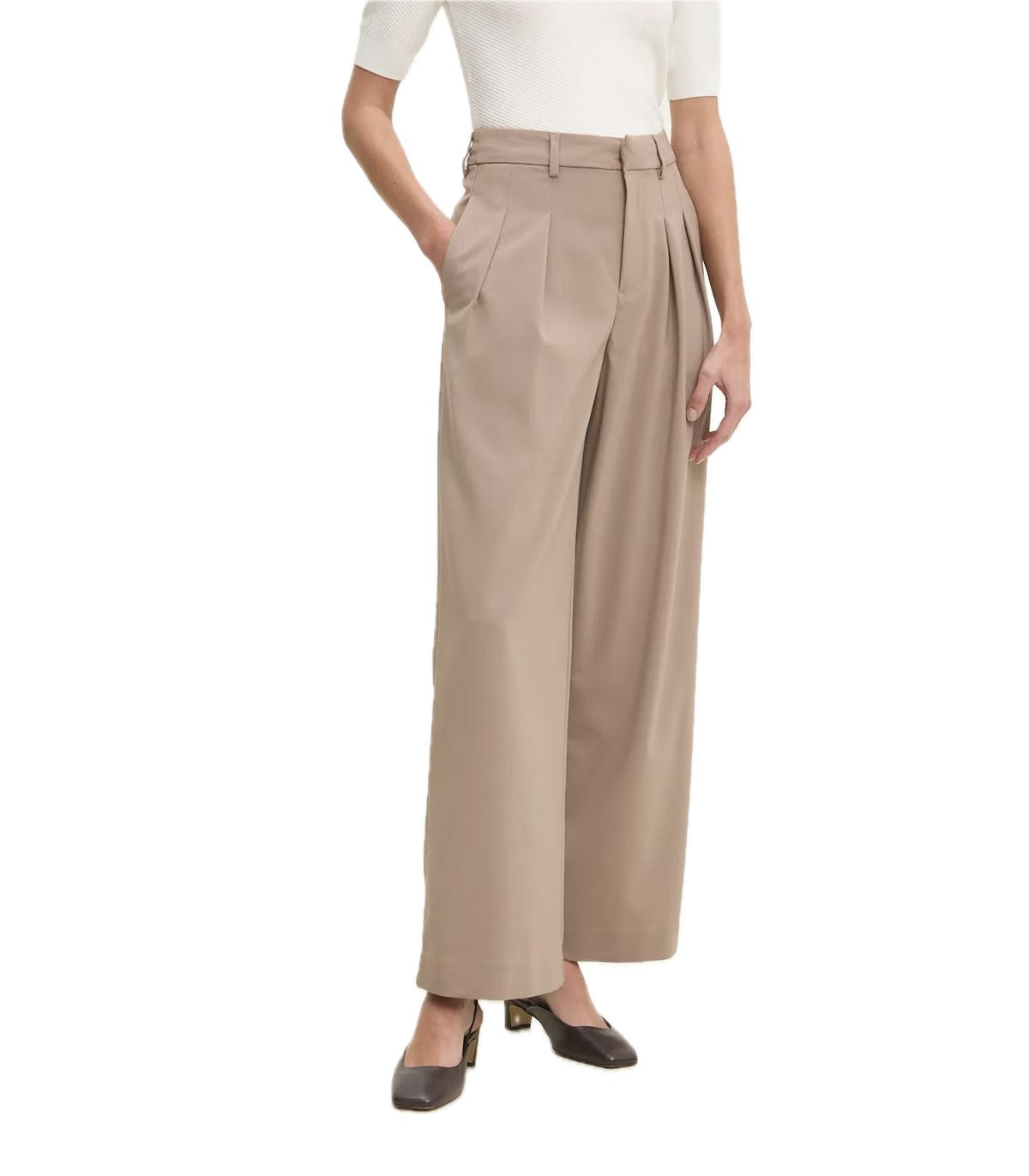 Pantaloni vita alta Donna calvin Klein