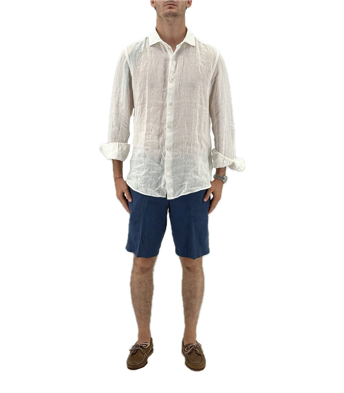 Bermuda lino Uomo Borghese