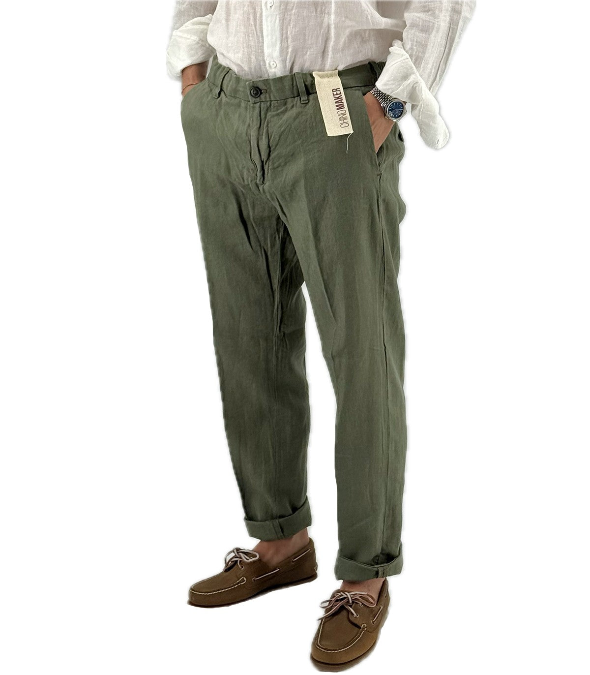 Pantaloni di lino Uomo Manifattura Borge