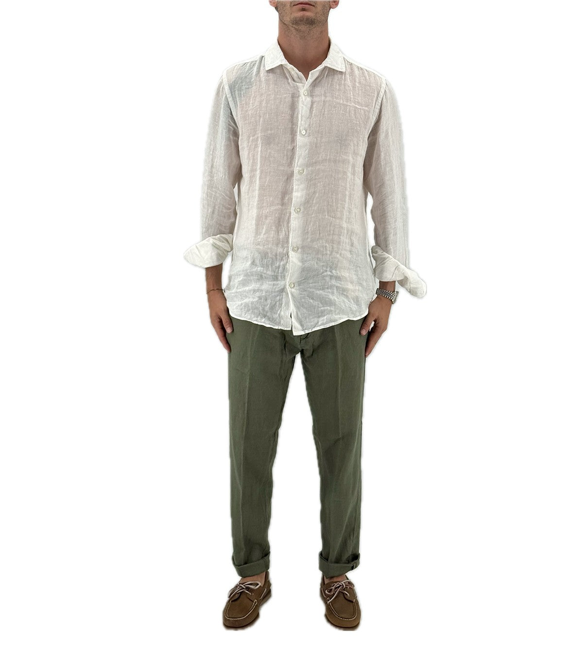 Pantaloni di lino Uomo Manifattura Borge